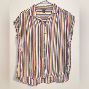 Eddie Bauer Multicolor Striped Button-Down Shirt